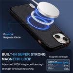 LC.IMEEKE L6 For iPhone 13 mini / 12 mini Case PU Leather Coated PC TPU Phone Cover Compatible with MagSafe
