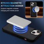 LC.IMEEKE L6 For iPhone 13 mini / 12 mini Case PU Leather Coated PC TPU Phone Cover Compatible with MagSafe