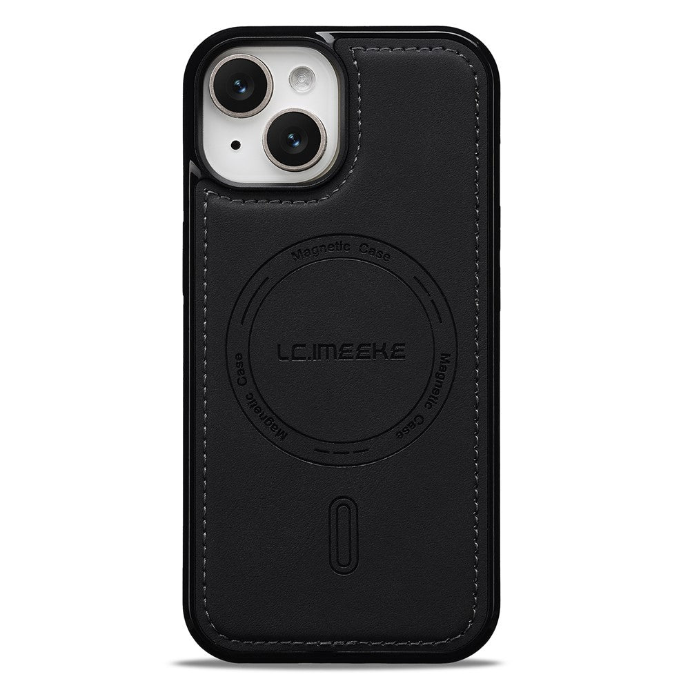 LC.IMEEKE L6 For iPhone 13 mini / 12 mini Case PU Leather Coated PC TPU Phone Cover Compatible with MagSafe