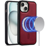 LC.IMEEKE L6 For iPhone 13 mini / 12 mini Case PU Leather Coated PC TPU Phone Cover Compatible with MagSafe