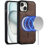 LC.IMEEKE L6 For iPhone 13 mini / 12 mini Case PU Leather Coated PC TPU Phone Cover Compatible with MagSafe