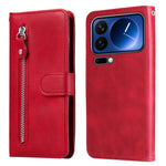 For Xiaomi 17 Pro PU Leather Cases with Zipper Pocket Wallet Phone Cover Stand