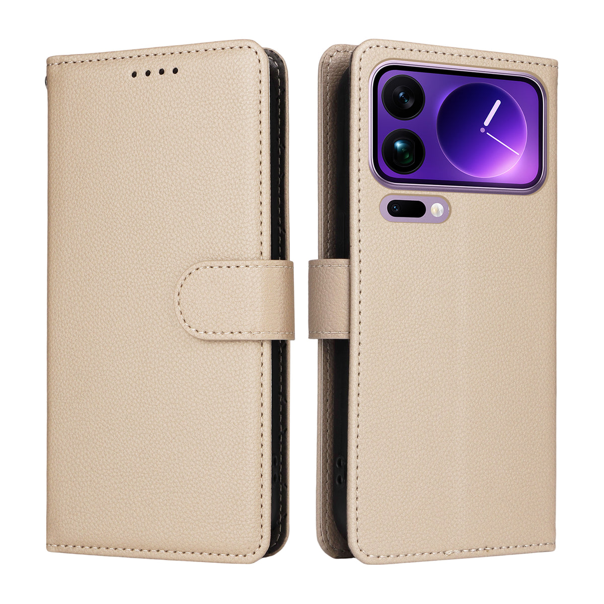 For Xiaomi 17 Pro Max Case RFID Blocking 3 Card Slots PU Leather Phone Cover with Wrist Strap