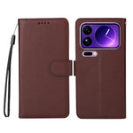 For Xiaomi 17 Pro Max Case RFID Blocking 3 Card Slots PU Leather Phone Cover with Wrist Strap