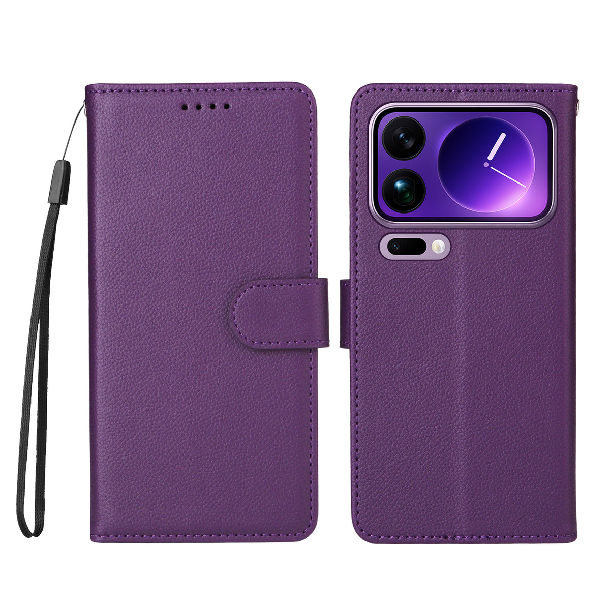 For Xiaomi 17 Pro Max Case RFID Blocking 3 Card Slots PU Leather Phone Cover with Wrist Strap
