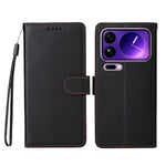 For Xiaomi 17 Pro Max Case RFID Blocking 3 Card Slots PU Leather Phone Cover with Wrist Strap