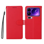 For Xiaomi 17 Pro Max Case RFID Blocking 3 Card Slots PU Leather Phone Cover with Wrist Strap