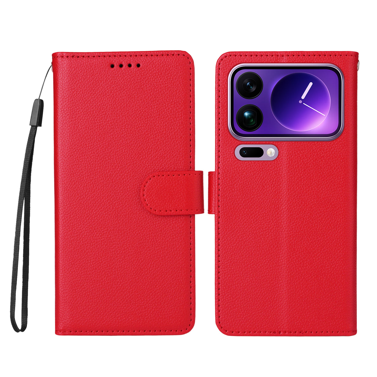 For Xiaomi 17 Pro Max Case RFID Blocking 3 Card Slots PU Leather Phone Cover with Wrist Strap