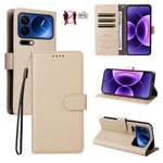 For Xiaomi 17 Pro Case RFID Blocking 3 Card Slots PU Leather Phone Cover with Wrist Strap