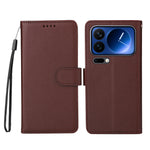For Xiaomi 17 Pro Case RFID Blocking 3 Card Slots PU Leather Phone Cover with Wrist Strap