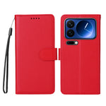 For Xiaomi 17 Pro Case RFID Blocking 3 Card Slots PU Leather Phone Cover with Wrist Strap