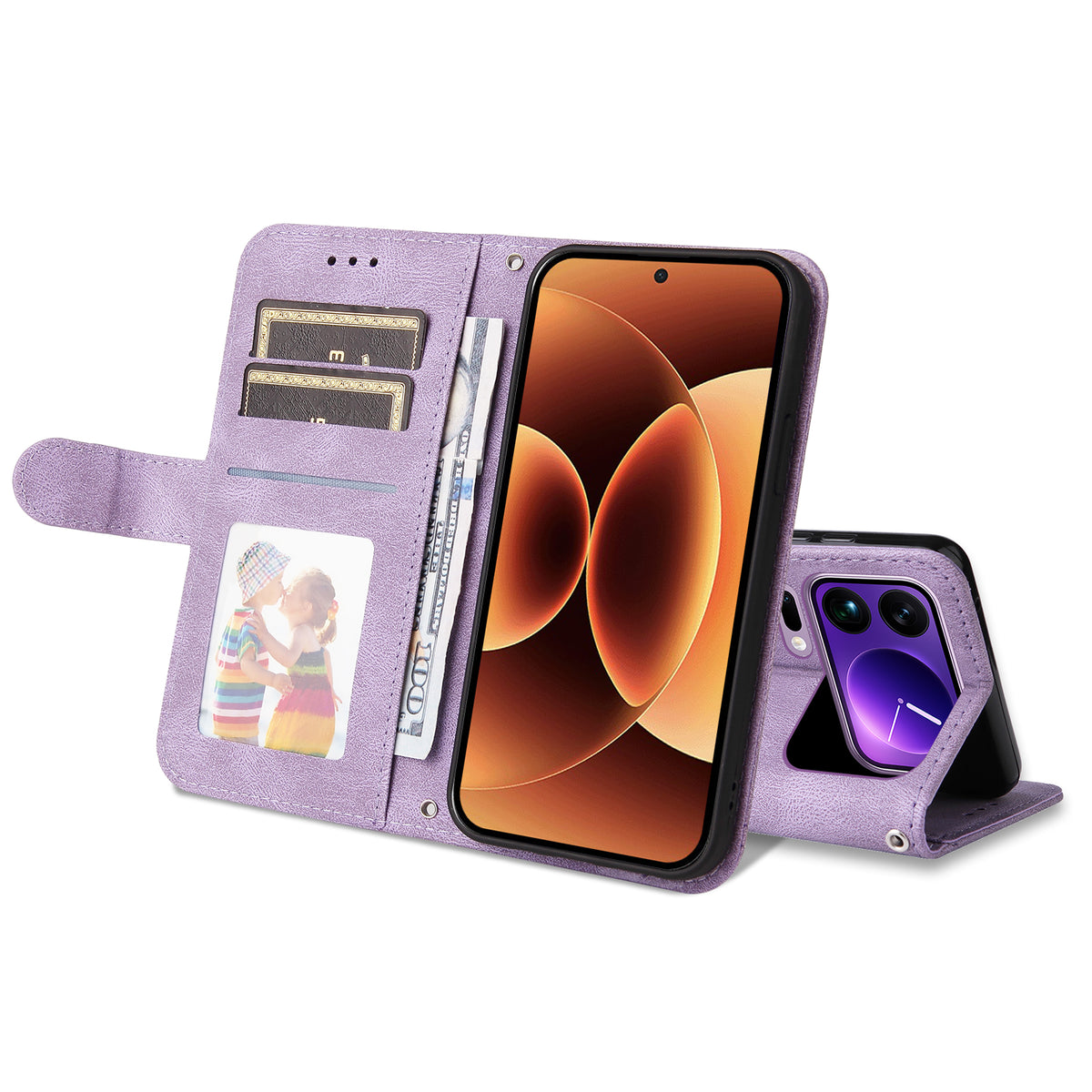 For Xiaomi 17 Pro Max Leather Wallet Cases Skin Touch Phone Cover Stand with Strap