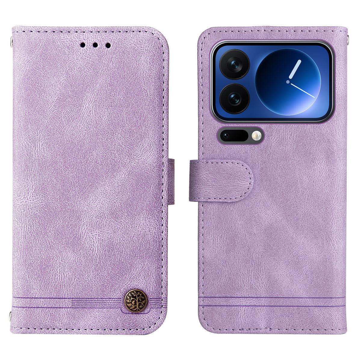 For Xiaomi 17 Pro Leather Wallet Cases Skin Touch Phone Cover Stand with Strap