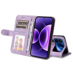 For Xiaomi 17 Pro Leather Wallet Cases Skin Touch Phone Cover Stand with Strap