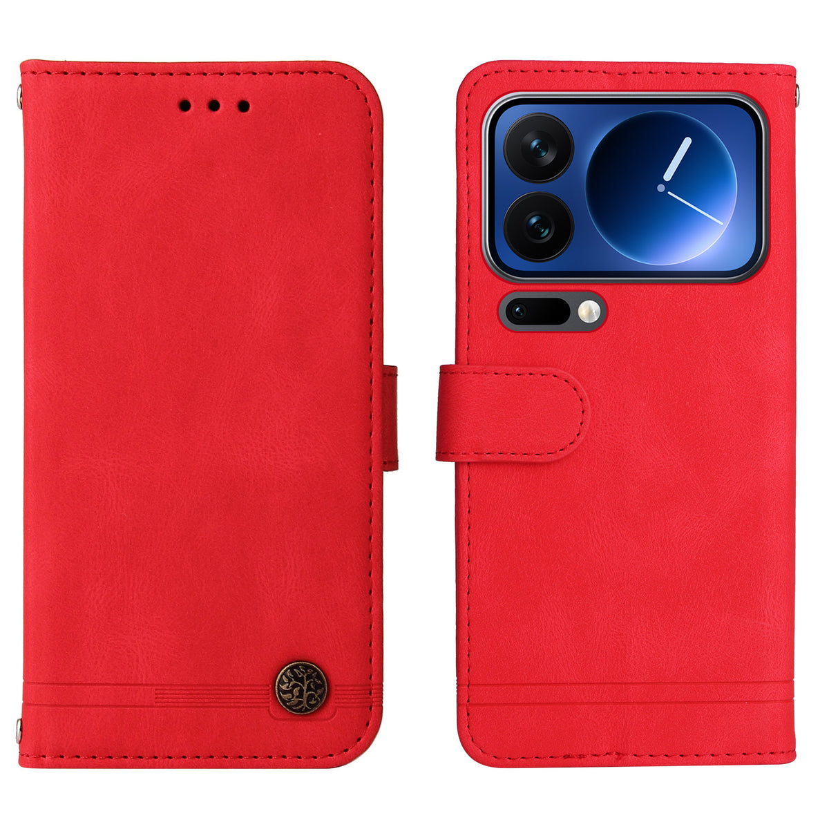For Xiaomi 17 Pro Leather Wallet Cases Skin Touch Phone Cover Stand with Strap