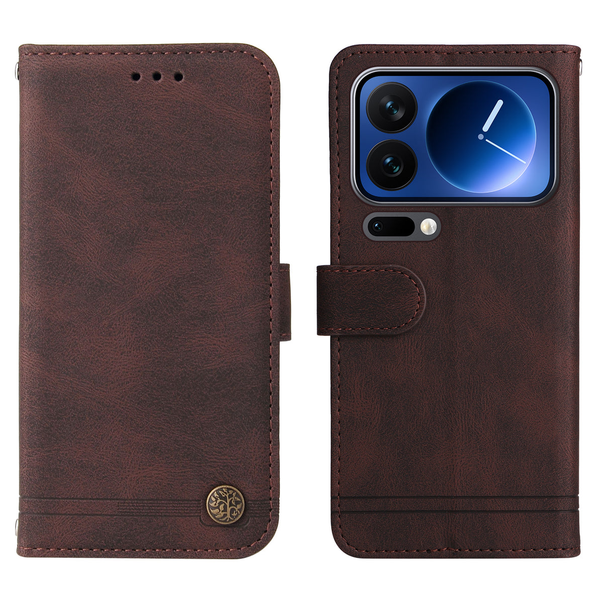 For Xiaomi 17 Pro Leather Wallet Cases Skin Touch Phone Cover Stand with Strap