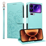 For Xiaomi 17 Pro Max Case RFID Blocking Imprinted Dog Pattern PU Leather Phone Cover with Wrist Strap