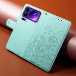 For Xiaomi 17 Pro Max Case RFID Blocking Imprinted Dog Pattern PU Leather Phone Cover with Wrist Strap