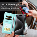 For Xiaomi 17 Pro Case RFID Blocking Imprinted Dog Pattern PU Leather Phone Cover with Wrist Strap