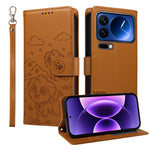 For Xiaomi 17 Pro Case RFID Blocking Imprinted Dog Pattern PU Leather Phone Cover with Wrist Strap