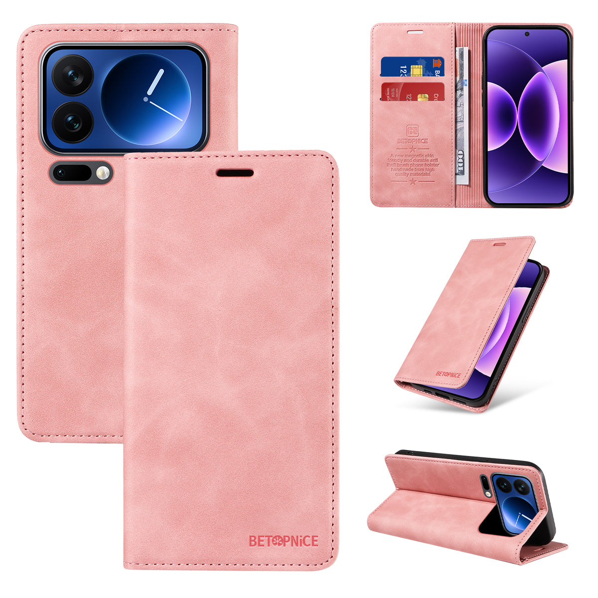 BETOPNICE For Xiaomi 17 Pro Case  Magnetic Closure RFID Blocking Wallet Stand Leather Phone Cover
