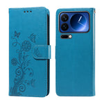 For Xiaomi 17 Pro Leather Case Butterfly Floral Imprint Wallet Stand Cover