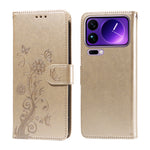 For Xiaomi 17 Pro Max Leather Case Butterfly Floral Imprint Wallet Stand Cover