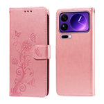 For Xiaomi 17 Pro Max Leather Case Butterfly Floral Imprint Wallet Stand Cover