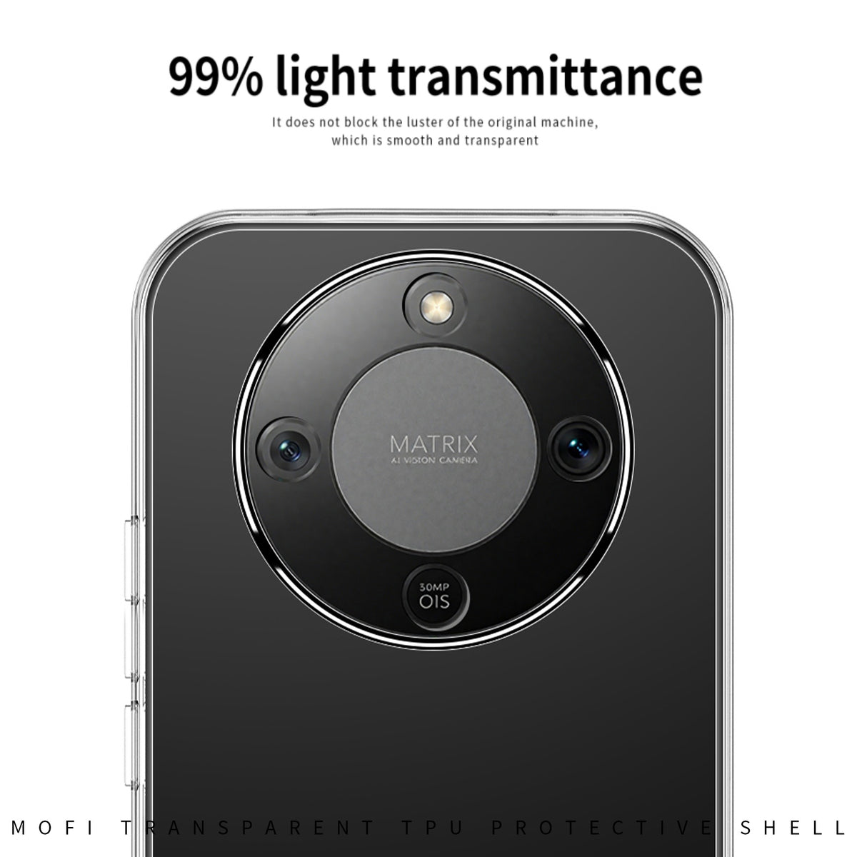 MOFI For Honor Magic8 Lite 5G / X9d 5G / X70 5G Clear Phone Case  Ultra-Thin TPU Phone Back Cover