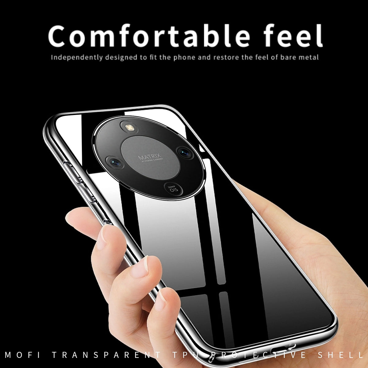 MOFI For Honor Magic8 Lite 5G / X9d 5G / X70 5G Clear Phone Case  Ultra-Thin TPU Phone Back Cover