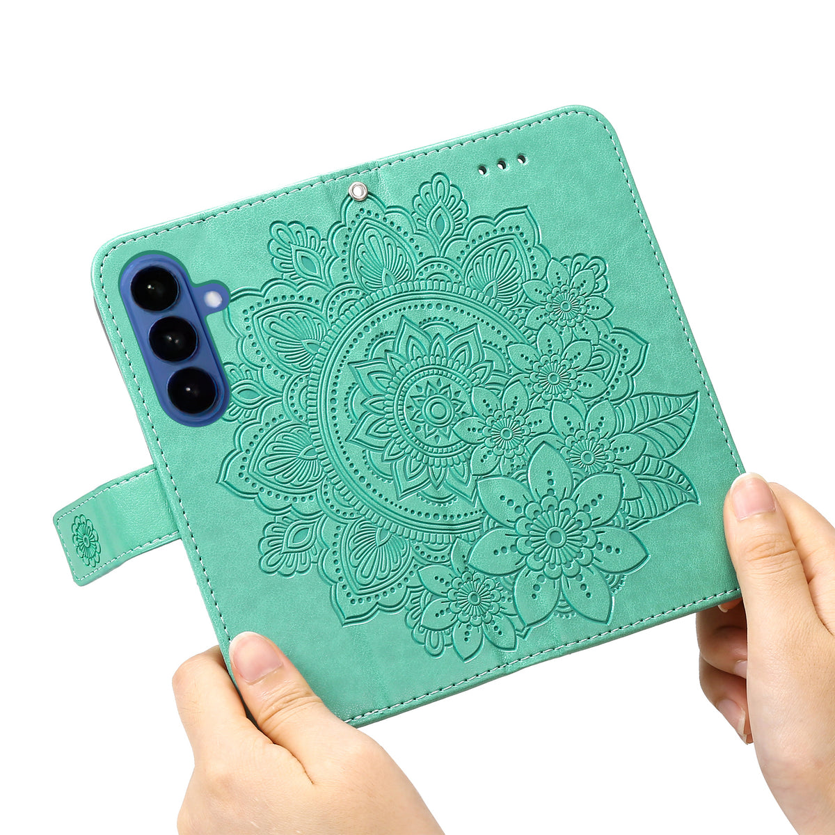 Samsung Galaxy S26 Skal Blommönster PU Läder Plånboksfodral