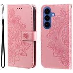 Samsung Galaxy S26 Skal Blommönster PU Läder Plånboksfodral