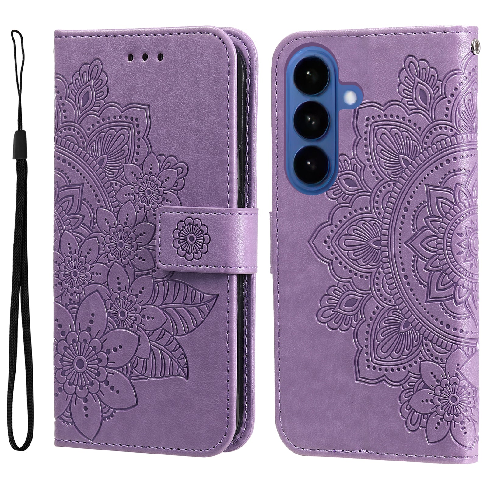For Samsung Galaxy S26 Case Floral Pattern PU Leather Wallet Stand Phone Cover