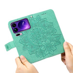 For Xiaomi 17 Pro Max Case Floral Pattern PU Leather Wallet Stand Phone Cover