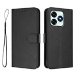 For Honor X5c Plus 4G Wallet Case RFID Blocking Calf Texture Leather Stand Phone Cover with Strap