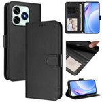 For Honor X5c Plus 4G Wallet Case RFID Blocking Calf Texture Leather Stand Phone Cover with Strap