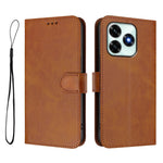 For Honor X5c Plus 4G Wallet Case RFID Blocking Calf Texture Leather Stand Phone Cover with Strap