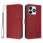 For Honor X5c Plus 4G Wallet Case RFID Blocking Calf Texture Leather Stand Phone Cover with Strap