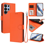 For Samsung Galaxy S26 Ultra Leather Case Wallet Stand Phone Cover with Wrist Strap