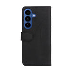 Samsung Galaxy S27 / S26 Läderfodral med stativ och tvåfärgad skarvdesign