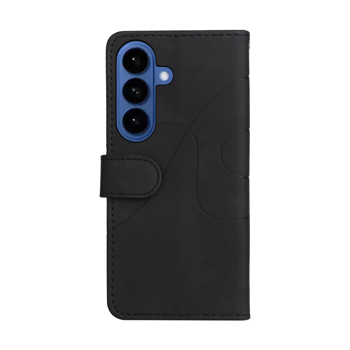 Samsung Galaxy S27 / S26 Läderfodral med stativ och tvåfärgad skarvdesign