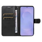 Samsung Galaxy S27 / S26 Läderplånboksfodral med rem Enfärgat mobilstativ