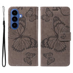 Samsung Galaxy S27 / S26 Plånboksfodral Läderfodral med Blommigt Fjärilstryck och Stativ