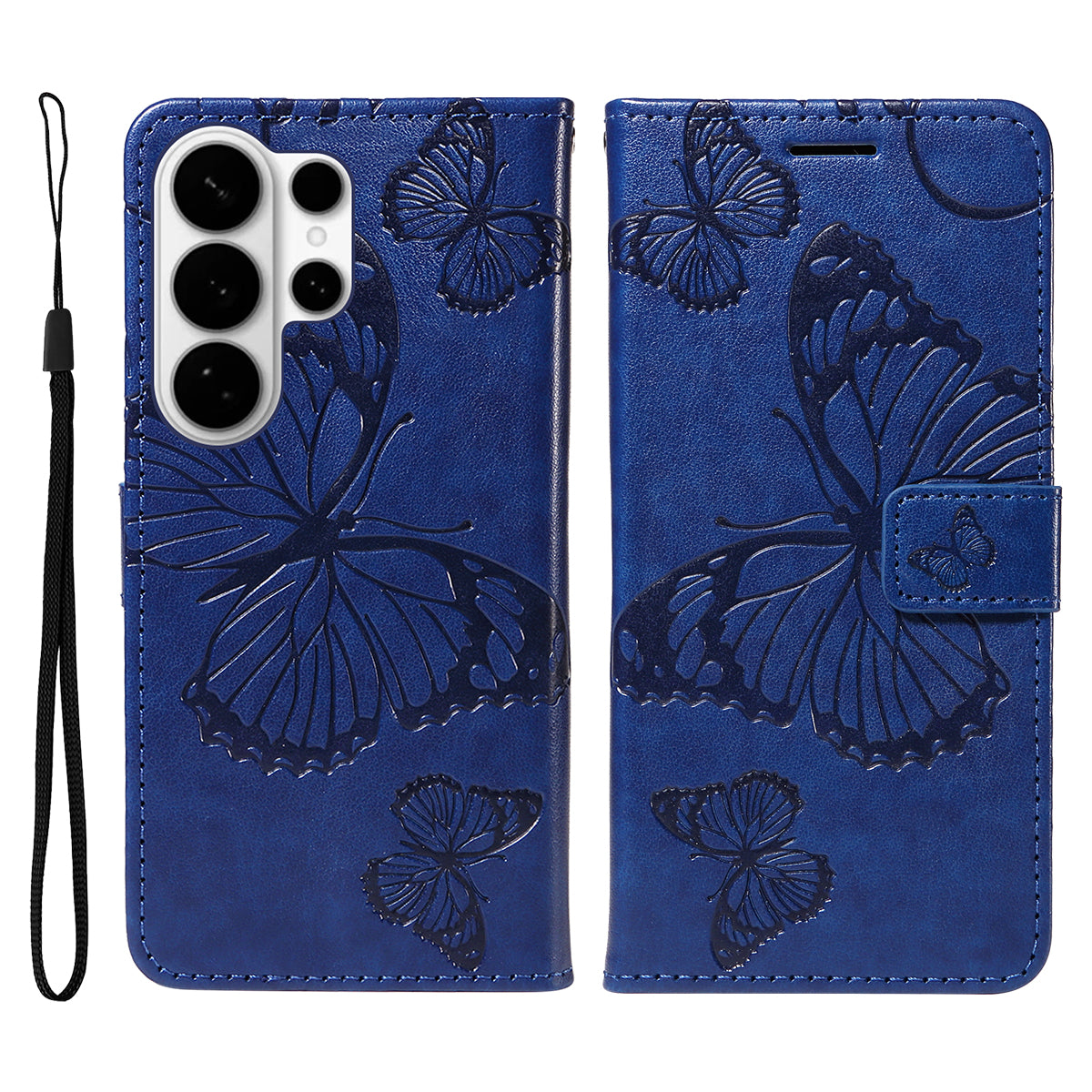 For Samsung Galaxy S26 Ultra Wallet Case Floral Butterfly Imprinted Leather Phone Cover Stand