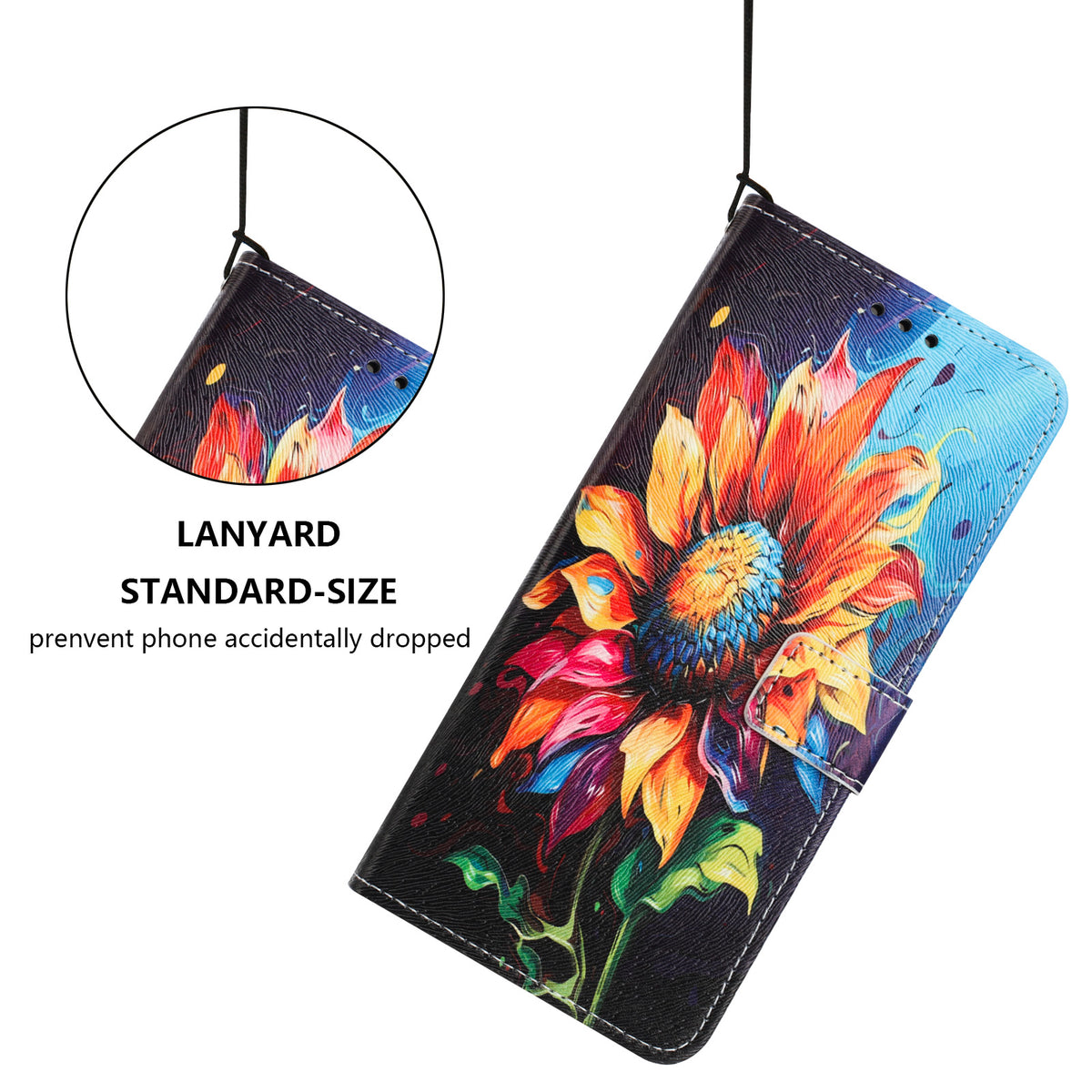 For Xiaomi 15T Pro Wallet Case Pattern Printing PU Leather Phone Cover with Lanyard