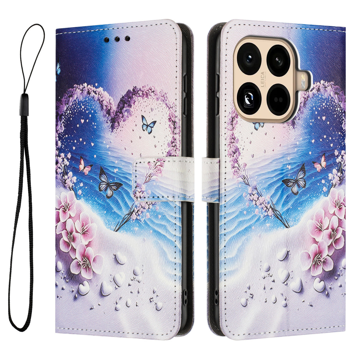 For Xiaomi 15T Pro Wallet Case Pattern Printing PU Leather Phone Cover with Lanyard
