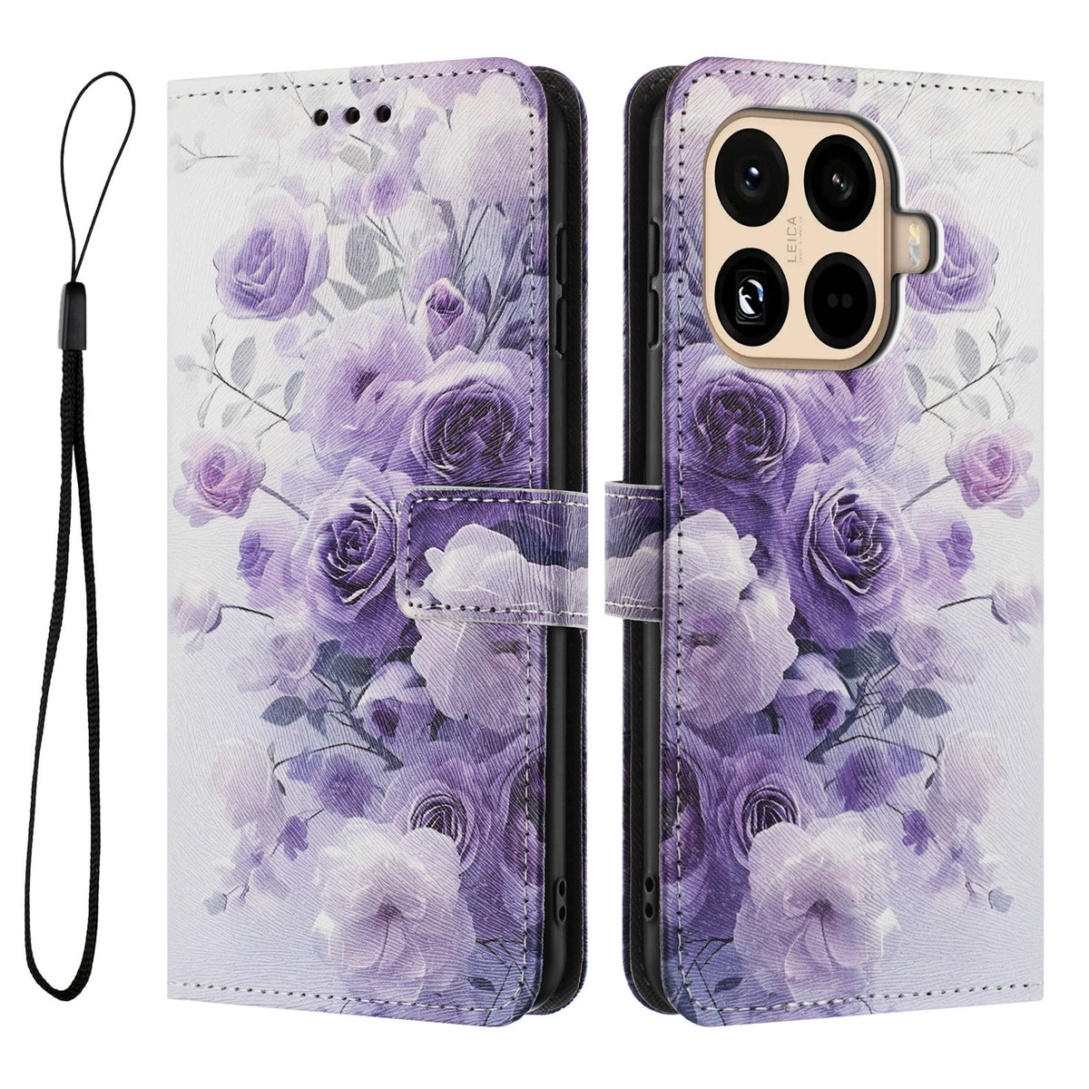 For Xiaomi 15T Pro Wallet Case Pattern Printing PU Leather Phone Cover with Lanyard