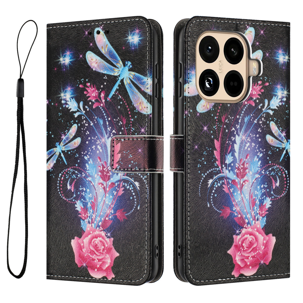 For Xiaomi 15T Pro Wallet Case Pattern Printing PU Leather Phone Cover with Lanyard