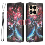 For Xiaomi 15T Pro Wallet Case Pattern Printing PU Leather Phone Cover with Lanyard