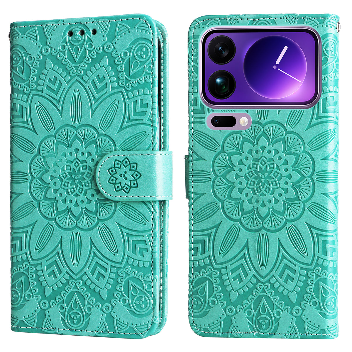 For Xiaomi 17 Pro Max Case Sunflower Imprint Leather Wallet Phone Cover